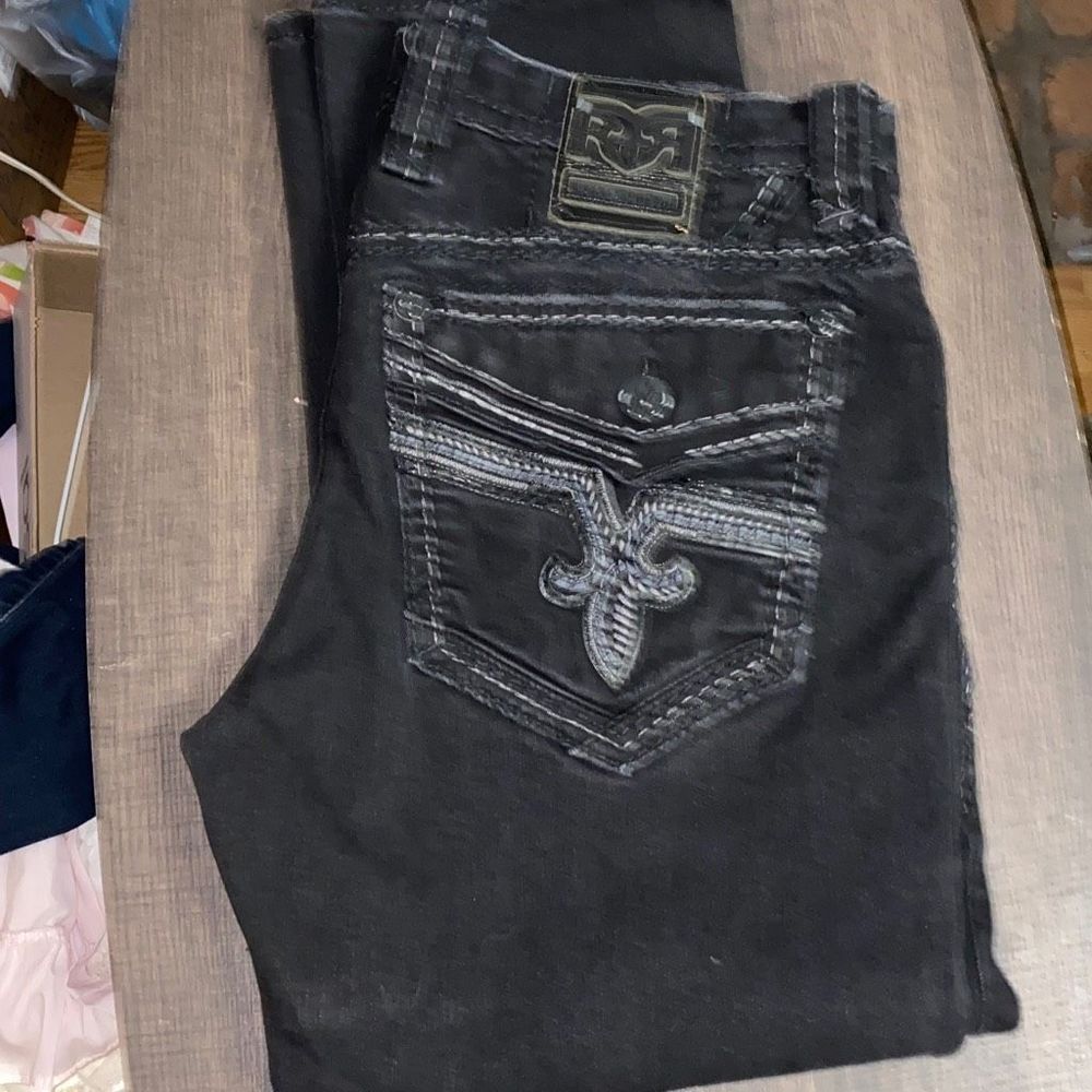Rock Revival Lambeth Straight Black Jeans